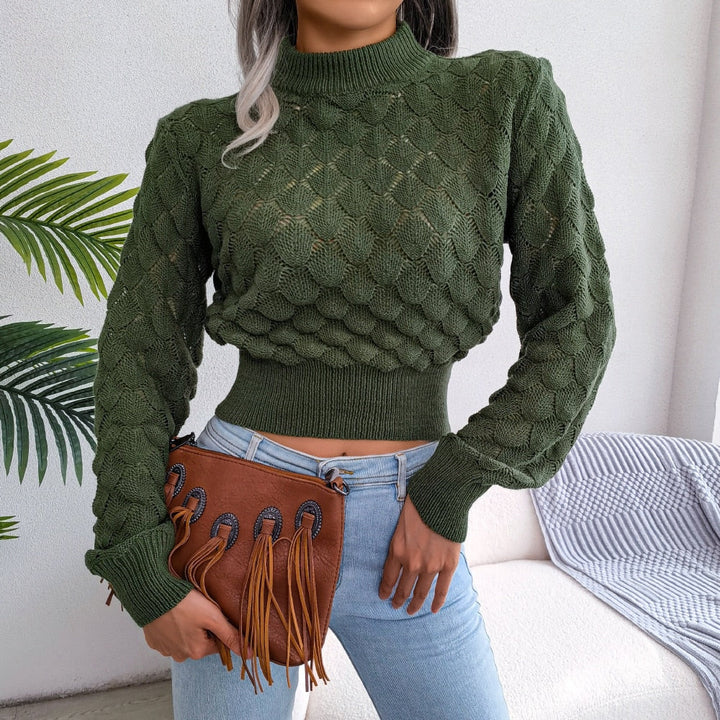 MidnightShirt | Women's Cosy Knitted Sweater-Army Green-S-State of Style