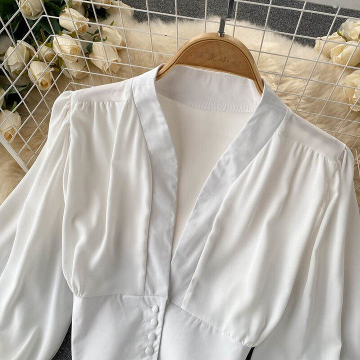 MiekesBlouse | Women's Elegant Satin Blouse-Green-One size fits all-State of Style