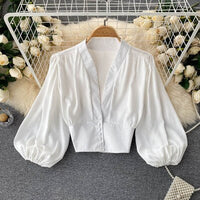 MiekesBlouse | Women's Elegant Satin Blouse-White-One size fits all-State of Style