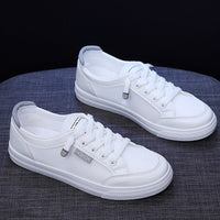 MiekesSneaks | Women's Sporty Casual Sneakers-White and Black-4.5-State of Style