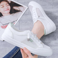 MiekesSneaks | Women's Sporty Casual Sneakers-White and Black-4.5-State of Style
