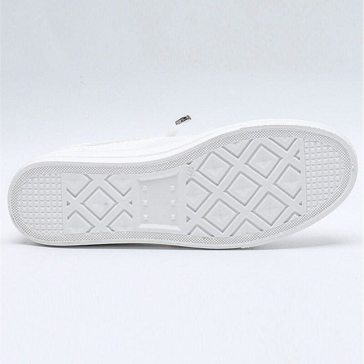 MiekesSneaks | Women's Sporty Casual Sneakers-White and Black-4.5-State of Style