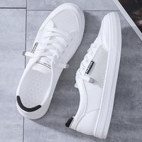 MiekesSneaks | Women's Sporty Casual Sneakers-White and Black-4.5-State of Style