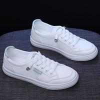 MiekesSneaks | Women's Sporty Casual Sneakers-White-Green-4.5-State of Style