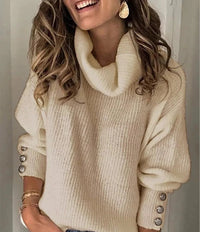 MieksShirt | Women's Cosy Knitted Turtleneck Sweater-Khaki-S-State of Style
