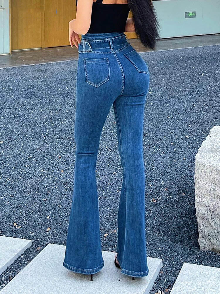 MiesjesPants | Women's Classic Slim-Fit Jeans-Deep Blue-S-State of Style