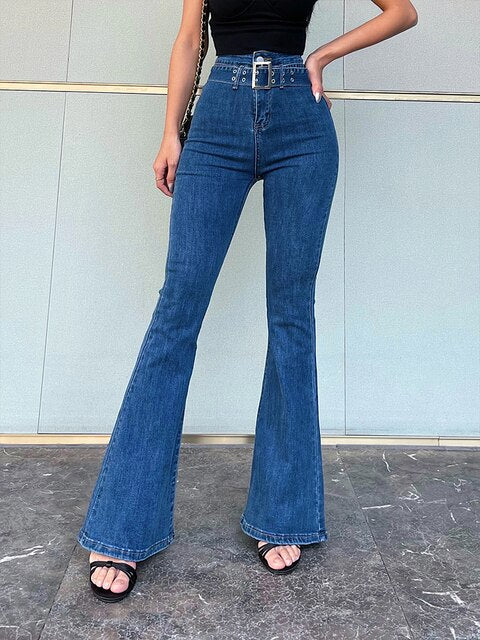 MiesjesPants | Women's Classic Slim-Fit Jeans-Deep Blue-S-State of Style