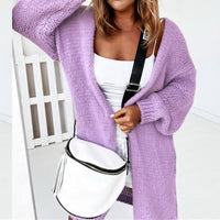 MiesjesVest | Women's Cosy Knit Cardigan-Light Violet-S-State of Style