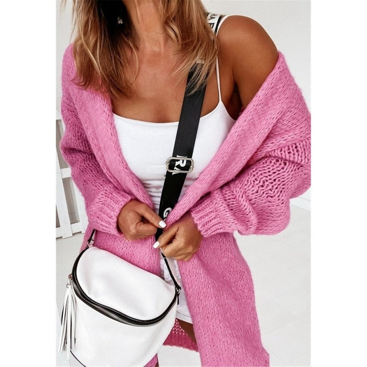 MiesjesVest | Women's Cosy Knit Cardigan-Pink-S-State of Style