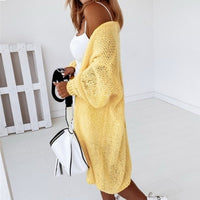 MiesjesVest | Women's Cosy Knit Cardigan-Yellow-S-State of Style