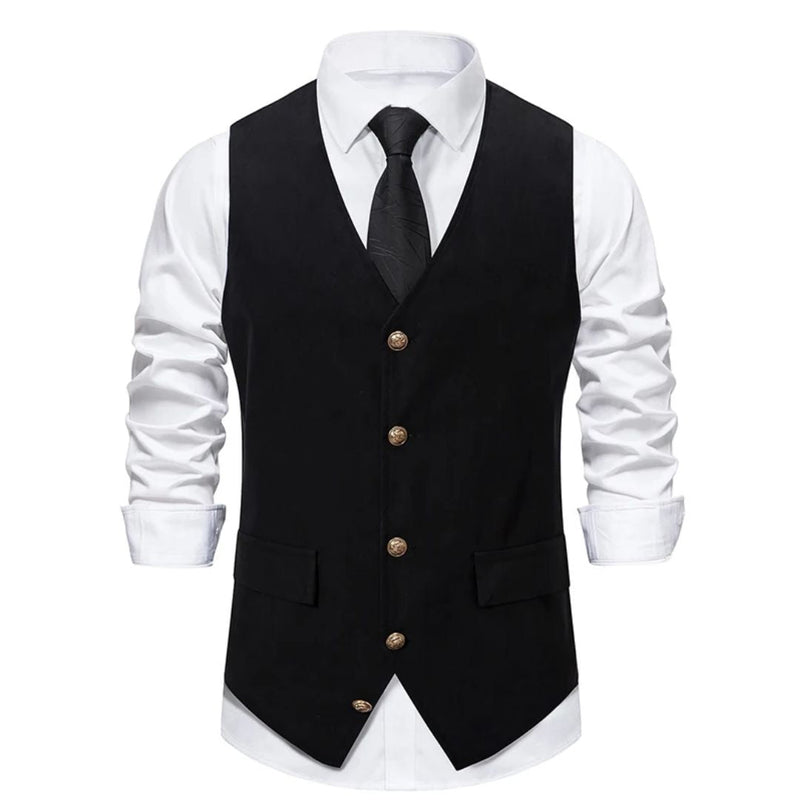 Miguel Traditional Vest – Vintage Green Suede Waistcoat with Sleek Fit-Green-S-State of Style