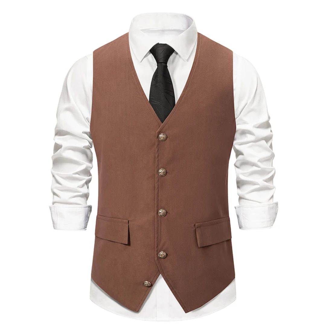Miguel Traditional Vest – Vintage Green Suede Waistcoat with Sleek Fit-Green-S-State of Style
