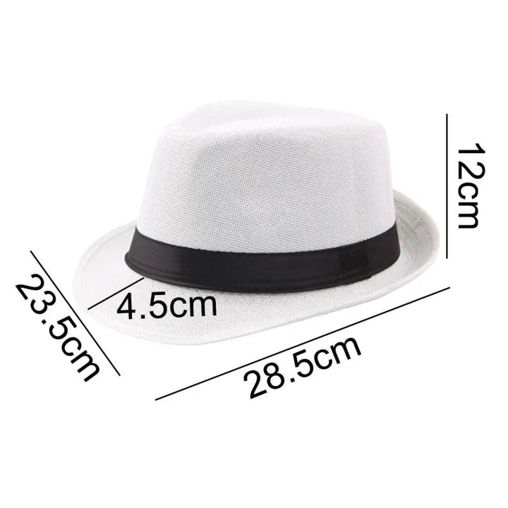 Mikael Traditional Hat – Wide-Brimmed Linen Fedora-Beige-State of Style