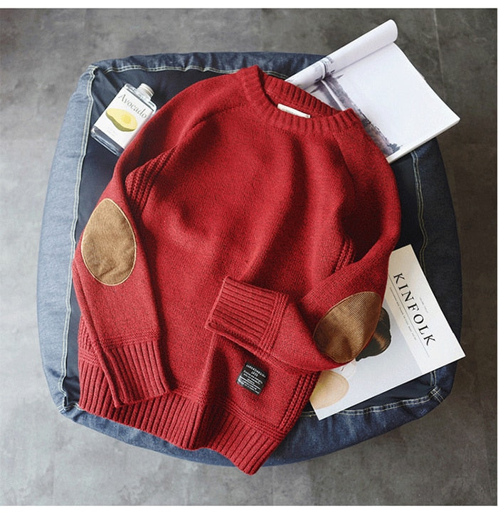 MikesSweater | Men's Classic Knit Pullover-Red-M-State of Style