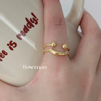 Mila Adjustable Smiley Ring – Playful & Stylish Accessory-Gold-State of Style