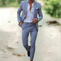 Milan Men's Suit | Slim Fit for Summer & Events-Gray-S-State of Style