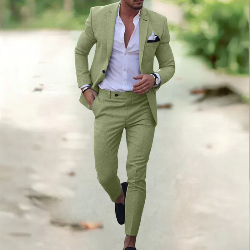Milan Men's Suit | Slim Fit for Summer & Events-Green-S-State of Style