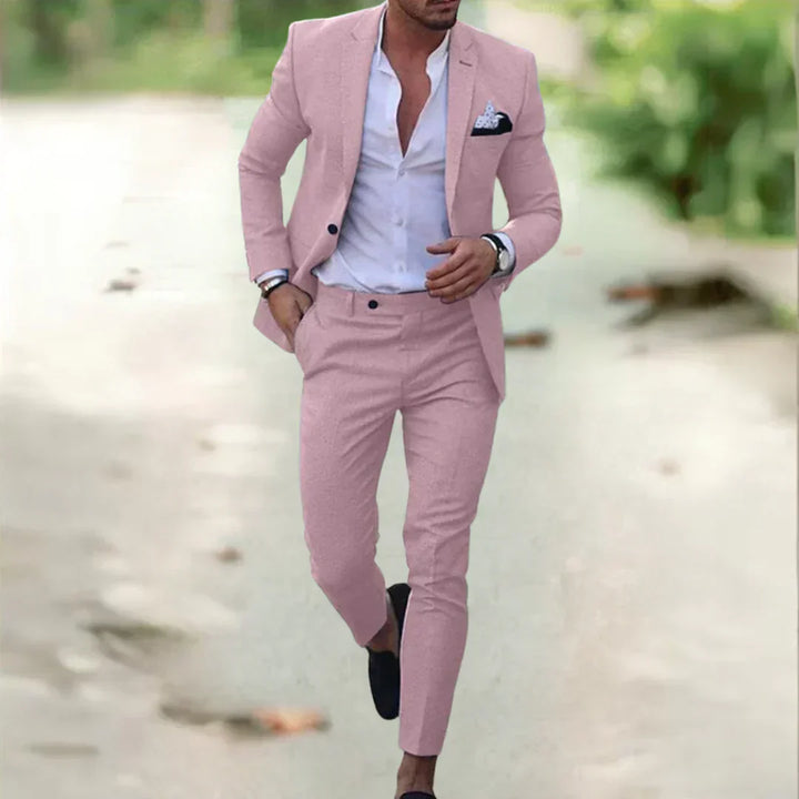 Milan Men's Suit | Slim Fit for Summer & Events-Light Pink-S-State of Style