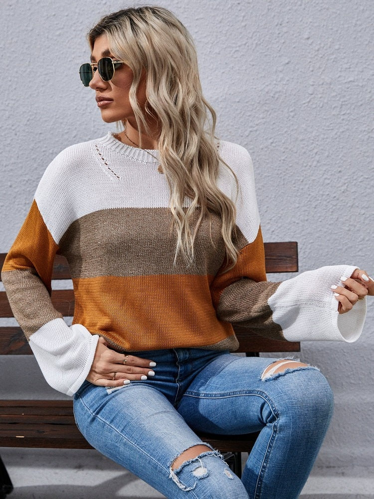 MilanasShirt | Women's Relaxed Fit Knit Sweater-S-State of Style