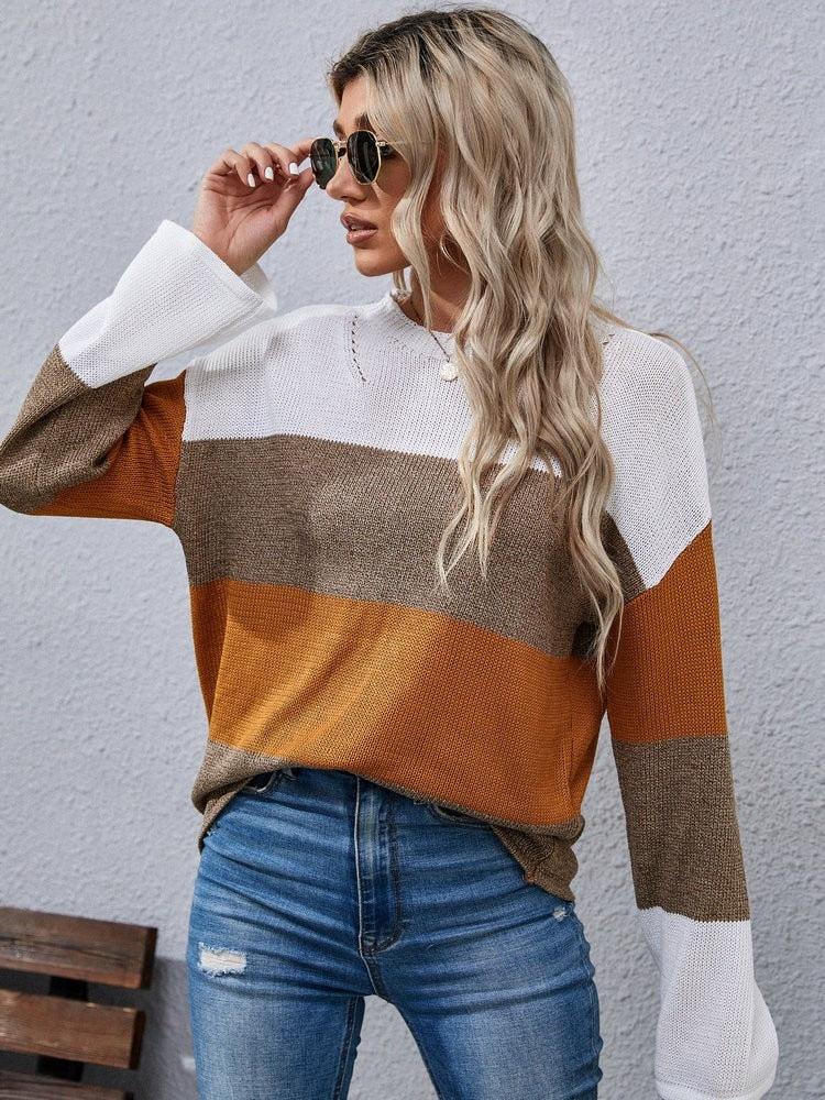 MilanasShirt | Women's Relaxed Fit Knit Sweater-S-State of Style