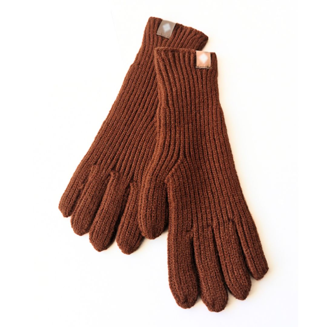Miles Knitted Gloves | Casual & Stylish-Brown-State of Style