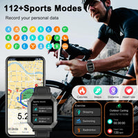 Military Smartwatch for Men with Fitness Tracker – Wayne-Black-State of Style