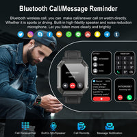 Military Smartwatch for Men with Fitness Tracker – Wayne-Black-State of Style