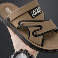 Milo - Donkerbruine Slippers-Khaki-40-State of Style