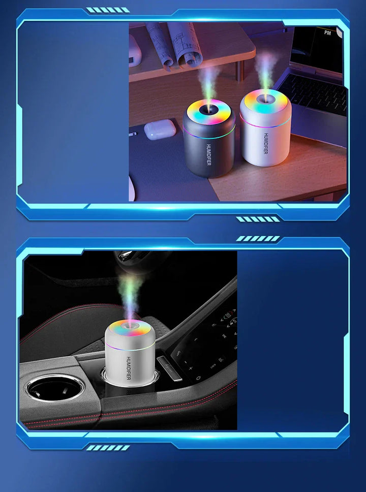 MINI AIR HUMIDIFIER WITH AROMATHERAPY - USB POWERED - PERFECT FOR CAR AND BEDROOM-White-State of Style