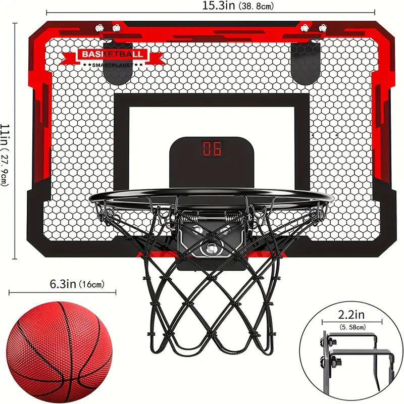 Mini Basketball Hoop with Electronic Scoreboard - BouncePro-State of Style
