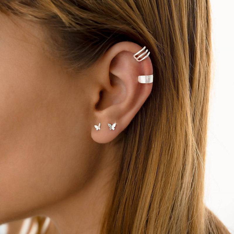 Mini Butterfly Earrings - Elena-Silver-State of Style