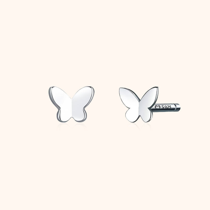 Mini Butterfly Earrings - Elena-Silver-State of Style
