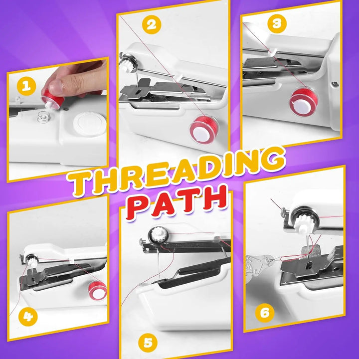 Mini Electric Sewing Machine - StitchMatic-Pink set-State of Style