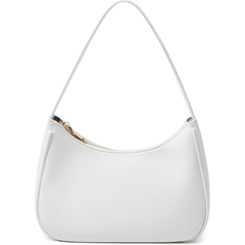 Mini Hobo Bag with Zipper - Sabrina-White-State of Style