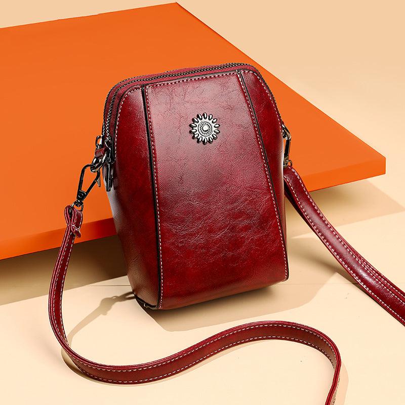 Mini Learning Crossbody Bag with Floral Detail - Liora-Red-State of Style
