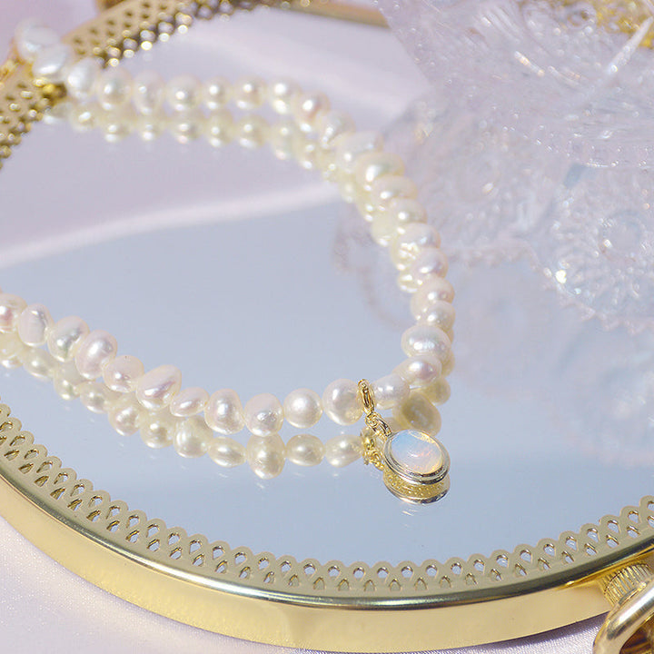 Mini Pearl Charm Necklace | Short Pearl Necklace-Pearl Neckalace-State of Style