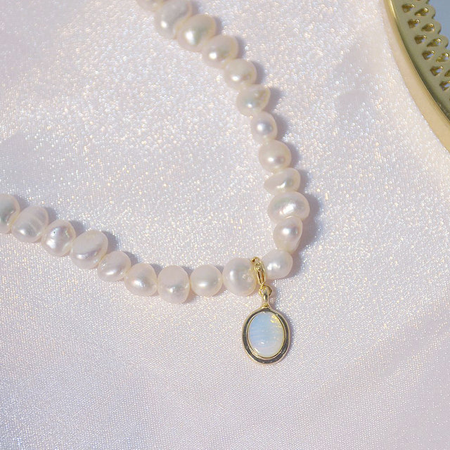 Mini Pearl Charm Necklace | Short Pearl Necklace-Pearl Neckalace-State of Style
