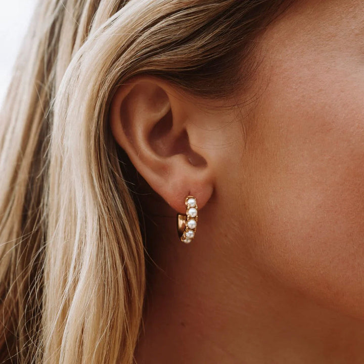 Mini Pearl Earrings - Liora-State of Style