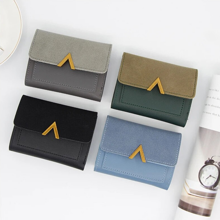 Mini Velvet Leather Wallet-Black-1-State of Style