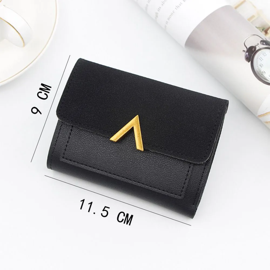 Mini Velvet Leather Wallet-Black-1-State of Style