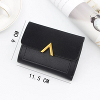 Mini Velvet Leather Wallet-Black-1-State of Style