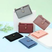 Mini Velvet Leather Wallet-Black-1-State of Style