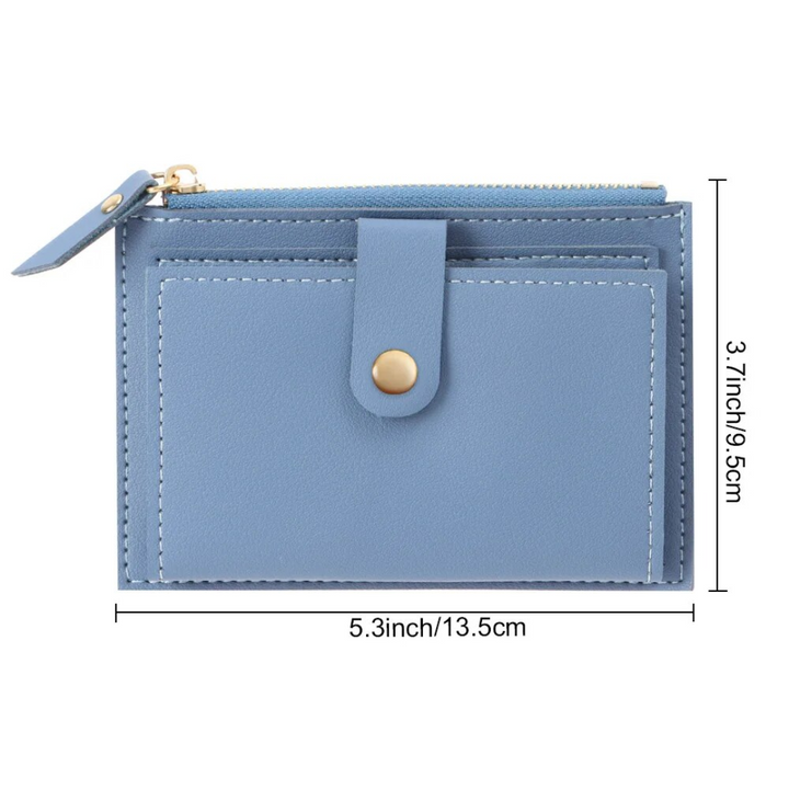 Mini Velvet Leather Wallet-Black-1-State of Style