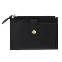 Mini Velvet Leather Wallet-Black-2-State of Style