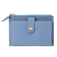 Mini Velvet Leather Wallet-Blue-2-State of Style