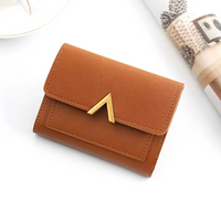 Mini Velvet Leather Wallet-Brown-1-State of Style