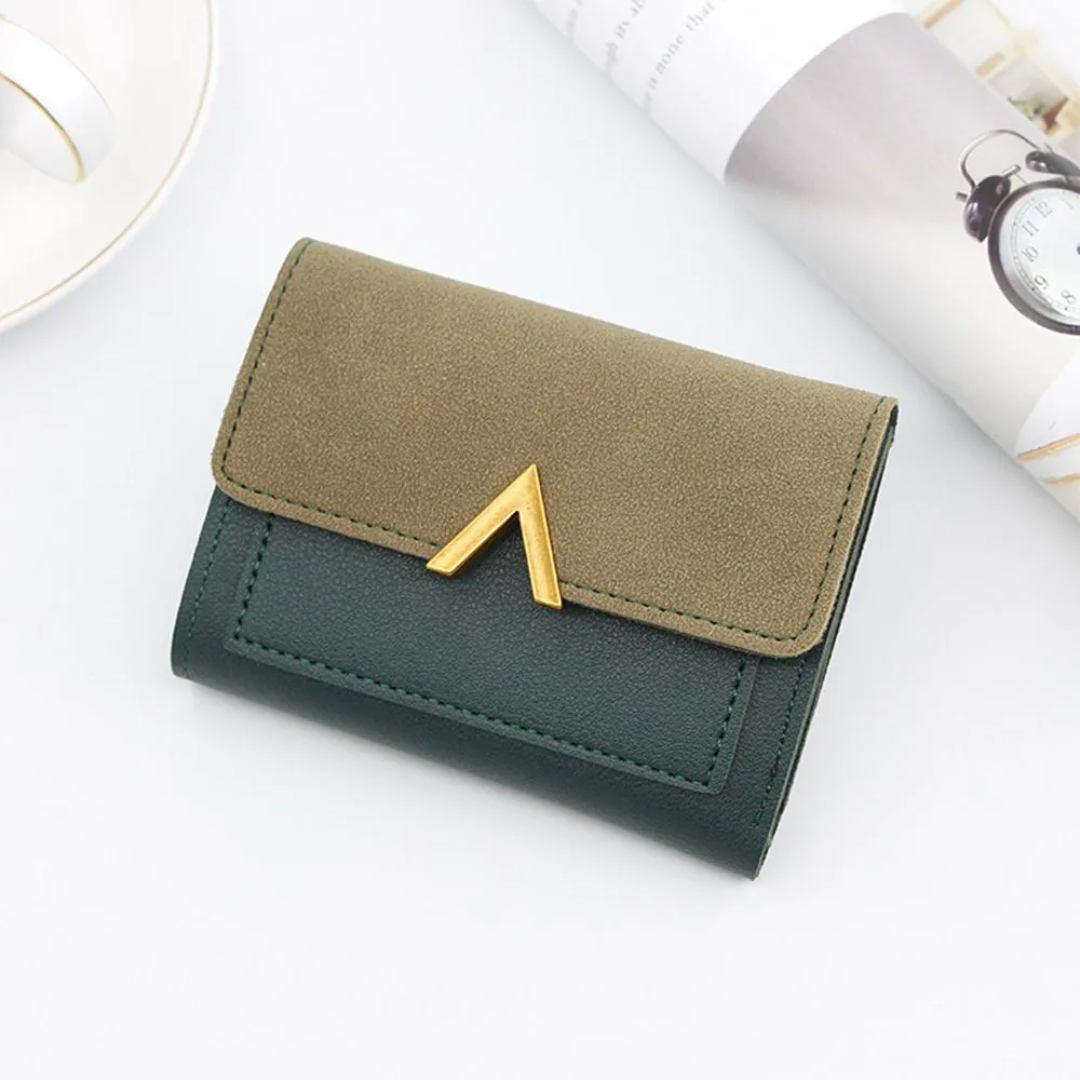 Mini Velvet Leather Wallet-Green-1-State of Style