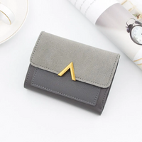 Mini Velvet Leather Wallet-Grey-1-State of Style