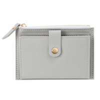 Mini Velvet Leather Wallet-Grey-2-State of Style