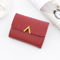 Mini Velvet Leather Wallet-Red-1-State of Style